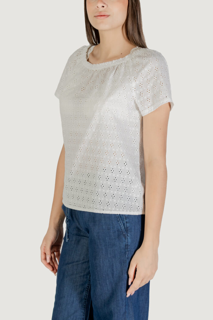 Blusa manica corta Street One sol_allover shiffley Bianco