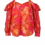 Blusa manica corta TWIN SET FUXIA - ARANCIONE - Foto 1