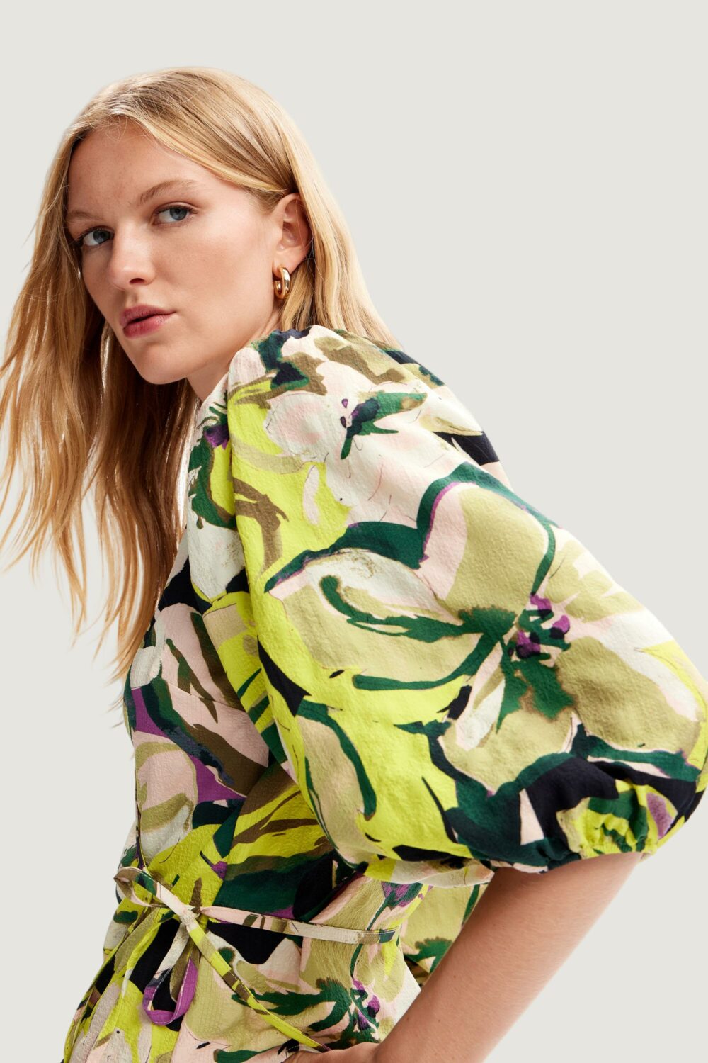 Bluse manica lunga Desigual darrell VERDE FLUO - Foto 1