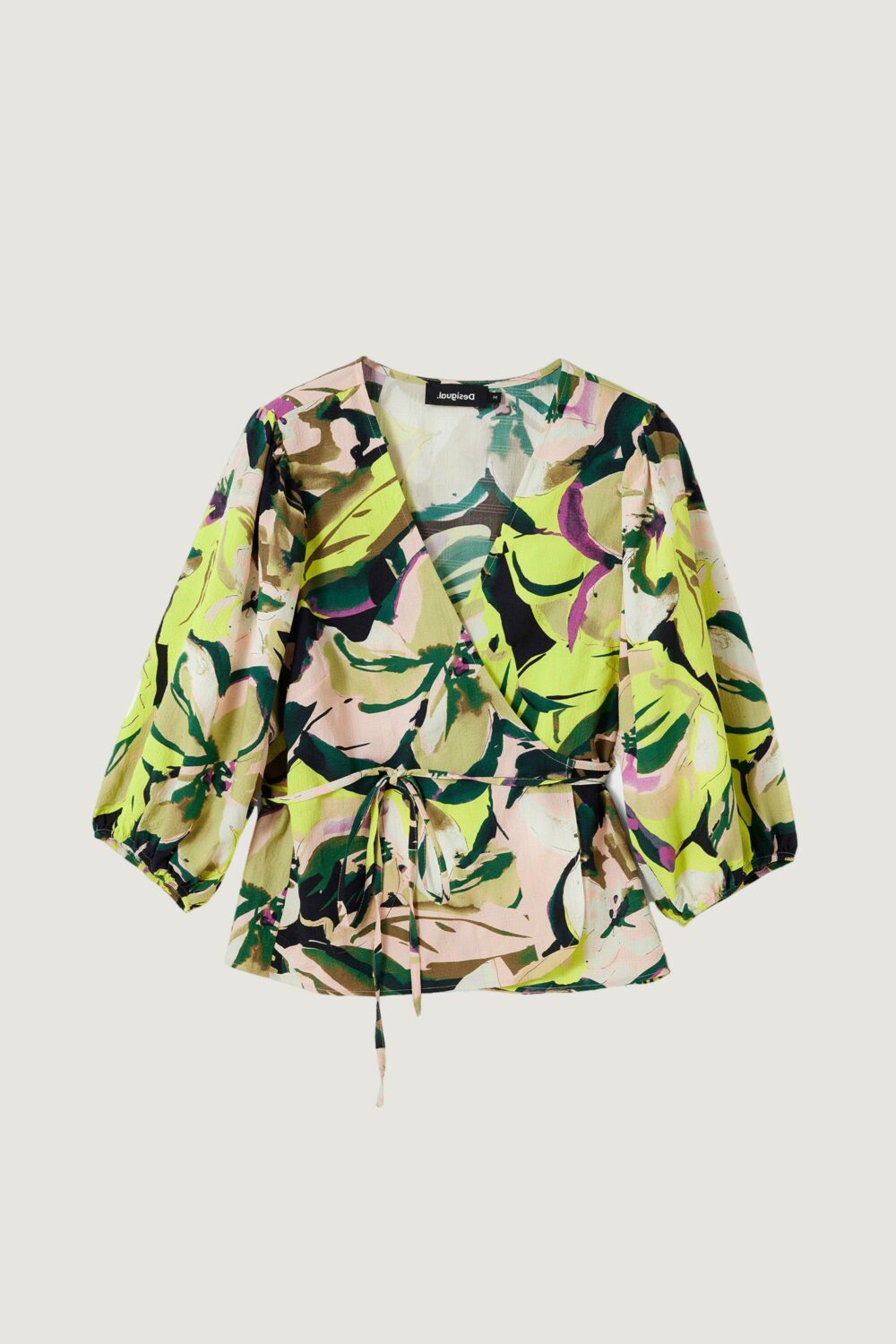 Bluse manica lunga Desigual darrell VERDE FLUO - Foto 2