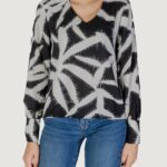 Bluse manica lunga Jacqueline de Yong jdybase l/s v-neck wvn Nero - Foto 1