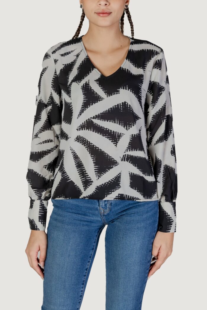 Bluse manica lunga Jacqueline de Yong jdybase l/s v-neck wvn Nero