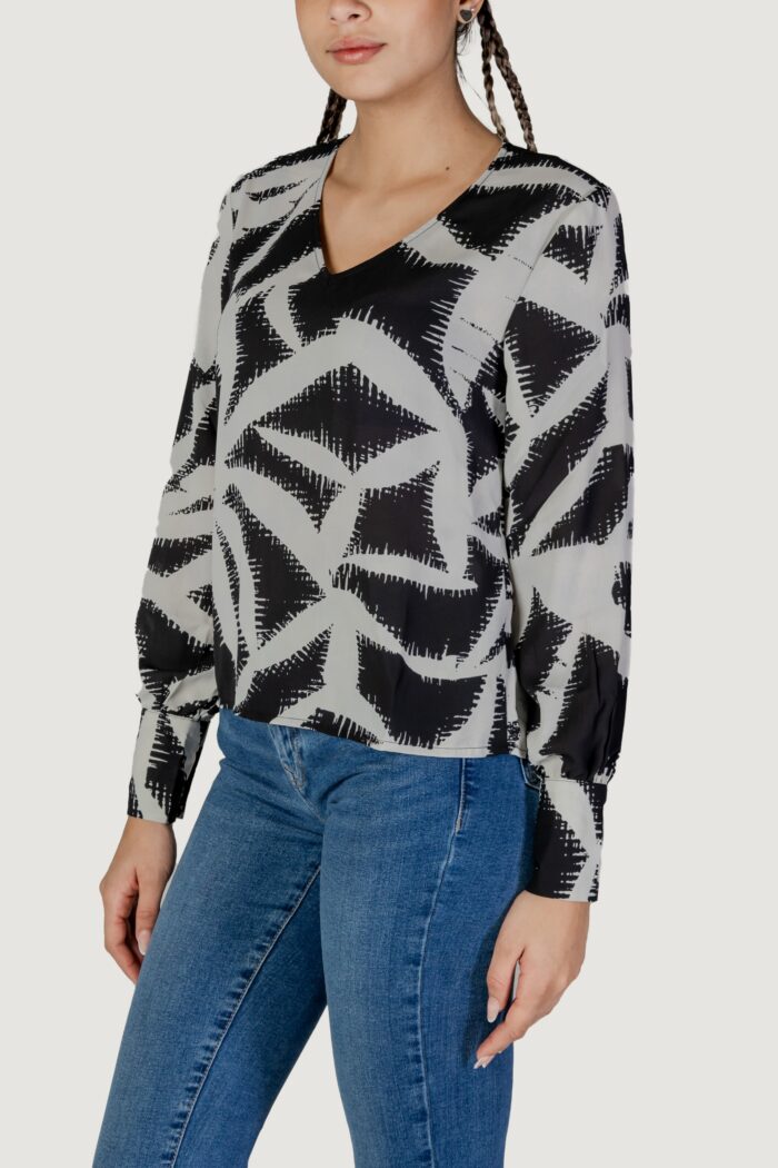 Bluse manica lunga Jacqueline de Yong jdybase l/s v-neck wvn Nero