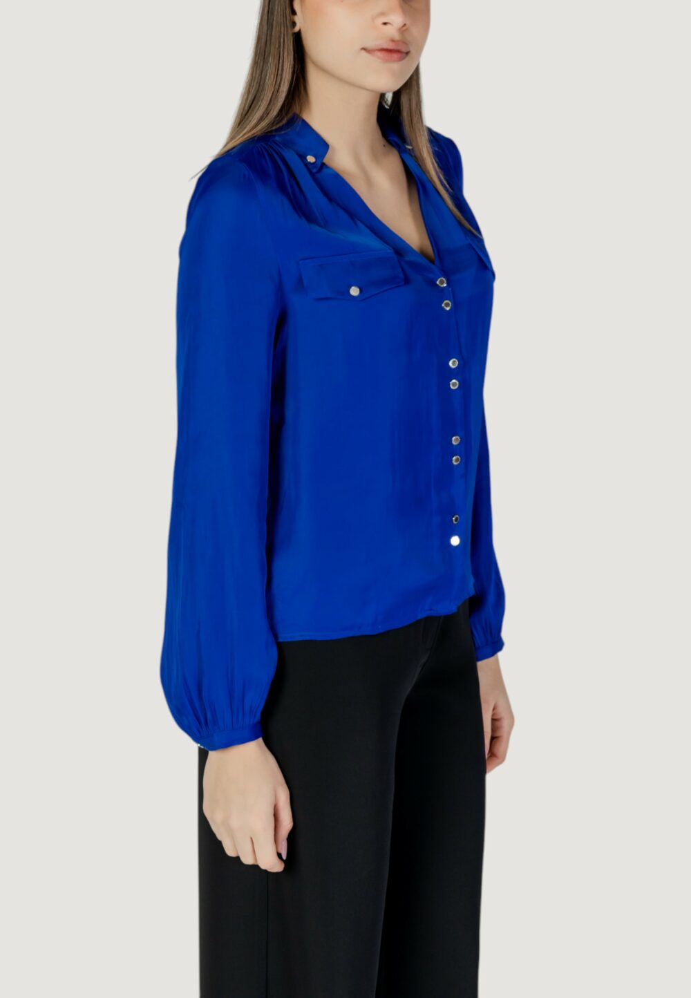 Bluse manica lunga Morgan De Toi Blu - Foto 3