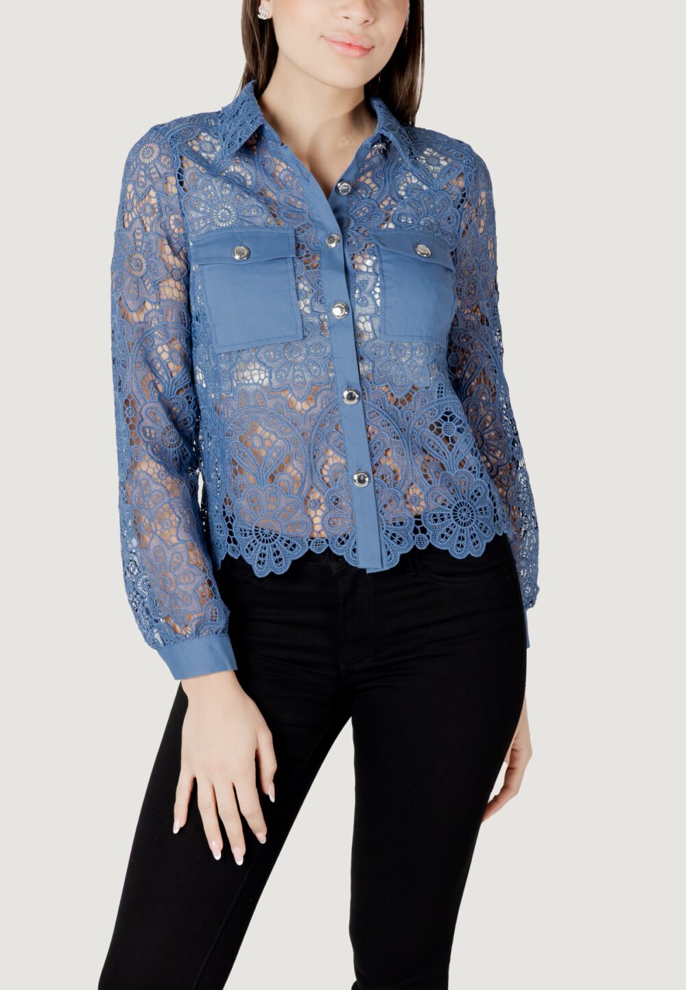 Bluse manica lunga Morgan De Toi Indigo - Foto 1