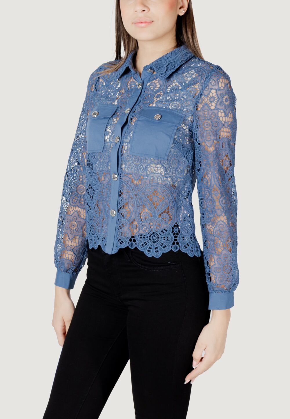 Bluse manica lunga Morgan De Toi Indigo - Foto 2