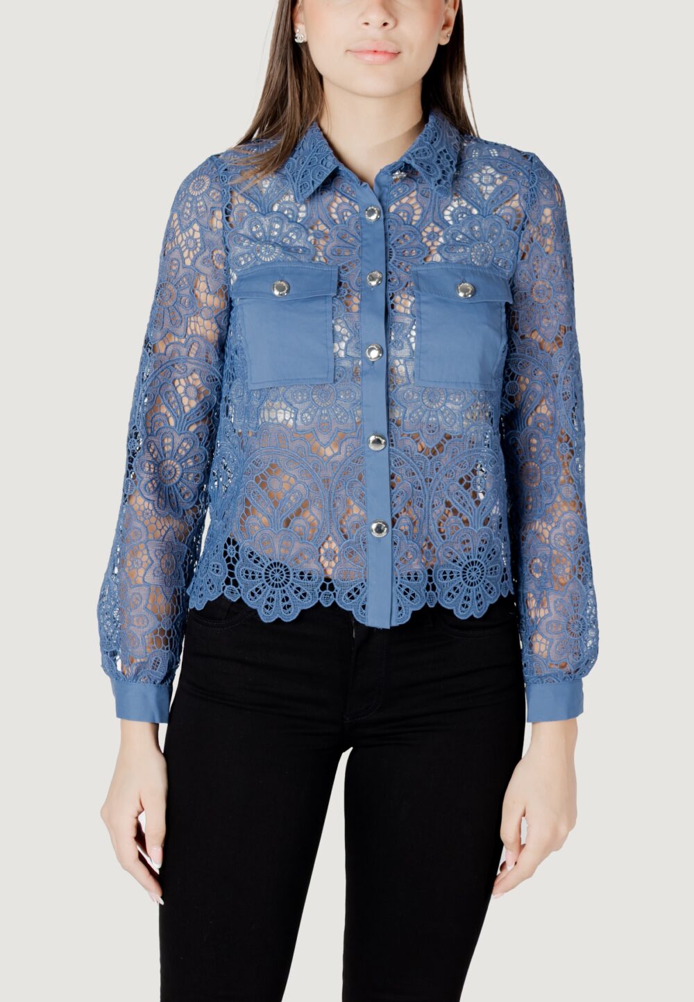 Bluse manica lunga Morgan De Toi Indigo - Foto 5