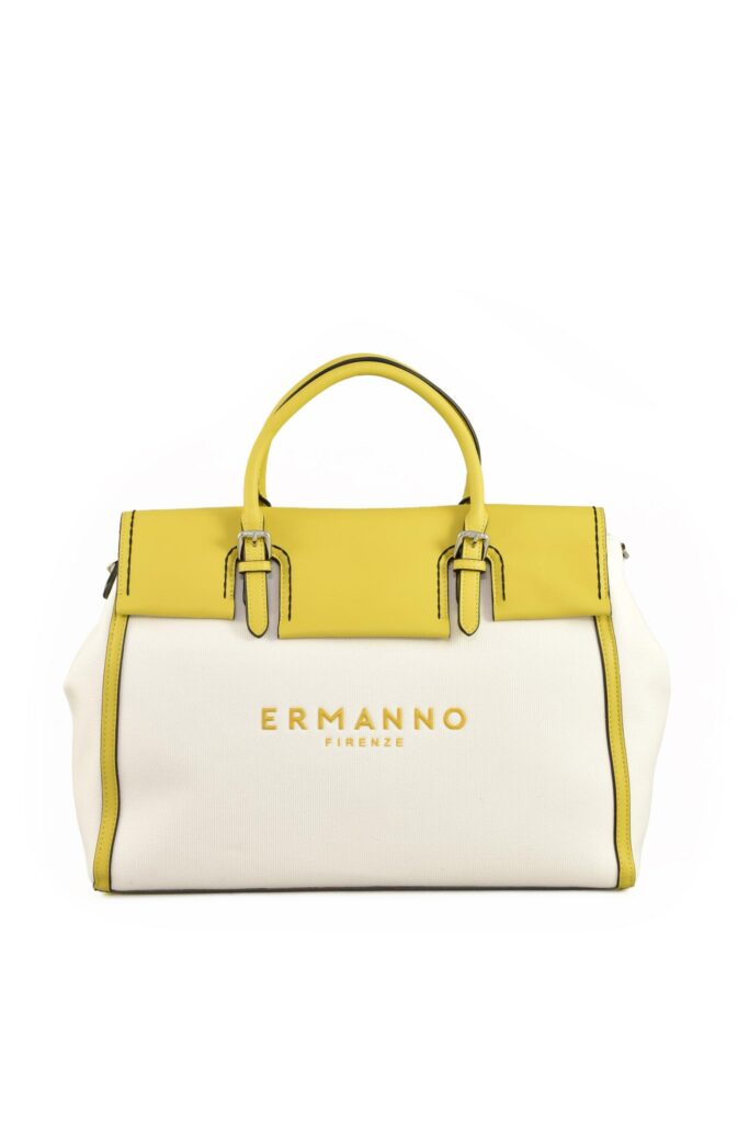 Borsa ERMANNO  BIANCO/GIALLO