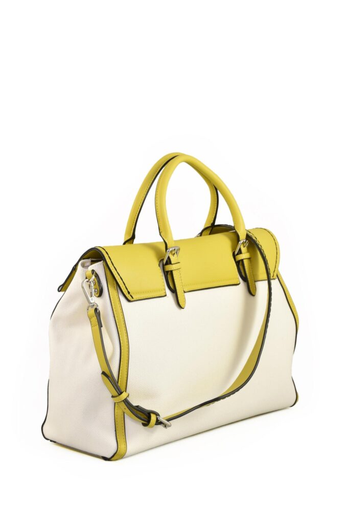 Borsa ERMANNO  BIANCO/GIALLO