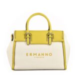 Borsa ERMANNO BIANCO/GIALLO - Foto 1