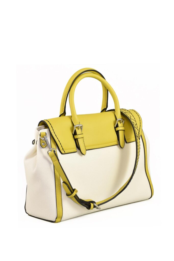 Borsa ERMANNO  BIANCO/GIALLO
