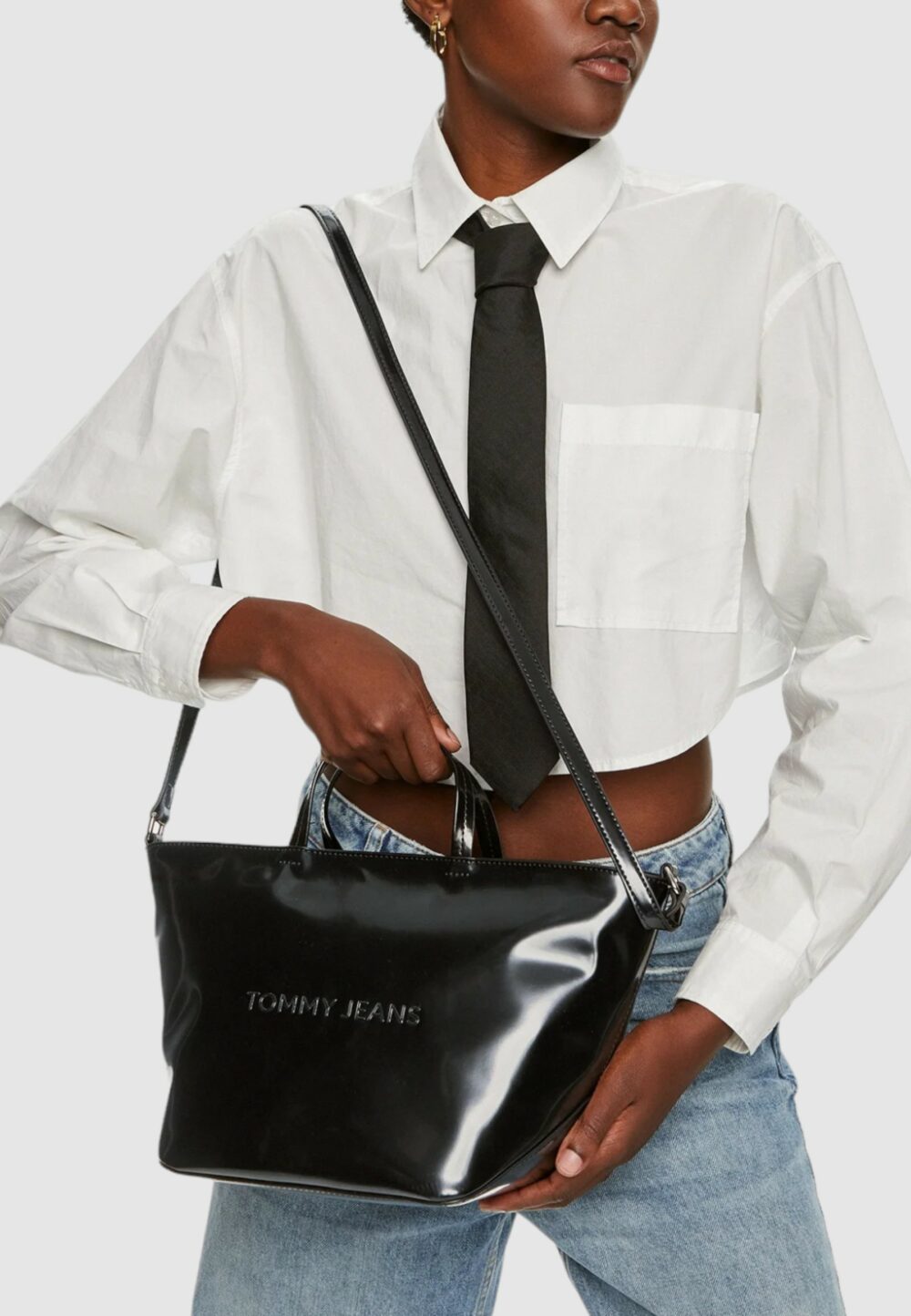 Borsa Tommy Hilfiger tjw ess must mini tote seasonal Nero - Foto 3