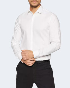 Camicia manica lunga Calvin Klein poplin stretch slim Bianco - Foto 1