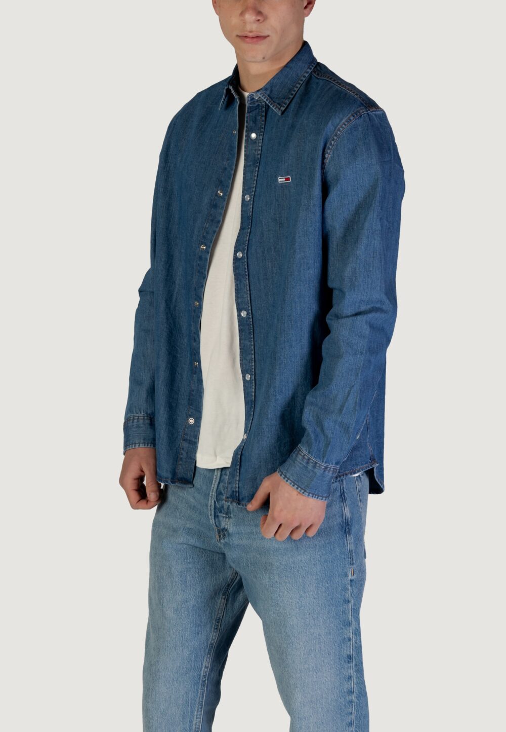 Camicia manica lunga Tommy Hilfiger Jeans rglr fit mid b Denim - Foto 3