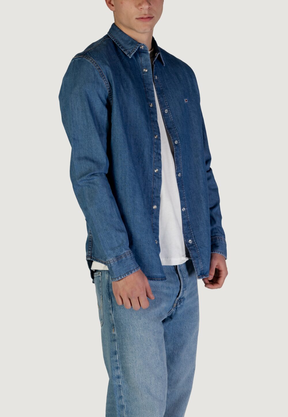 Camicia manica lunga Tommy Hilfiger Jeans rglr fit mid b Denim - Foto 4