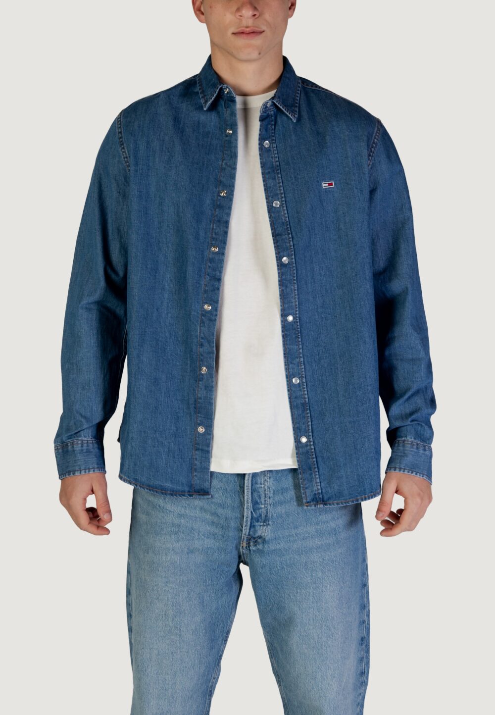 Camicia manica lunga Tommy Hilfiger Jeans rglr fit mid b Denim - Foto 6