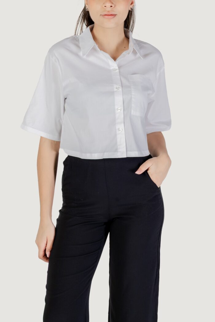 Camicia manica corta Jacqueline de Yong jdymio 2/4 cropped shirt wvn dia Bianco
