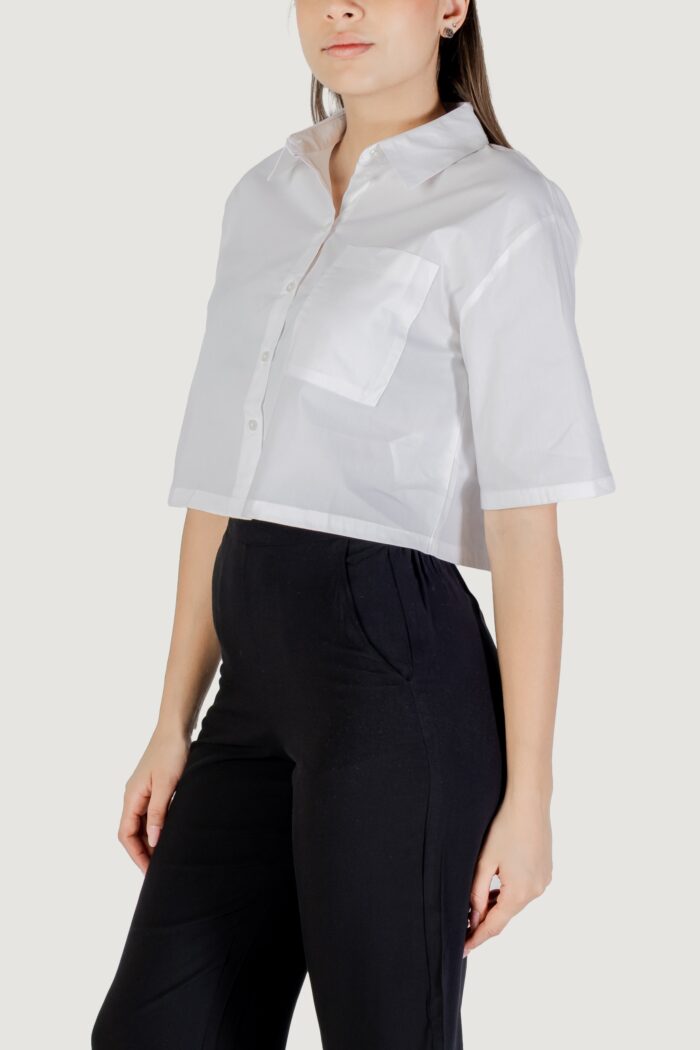 Camicia manica corta Jacqueline de Yong jdymio 2/4 cropped shirt wvn dia Bianco