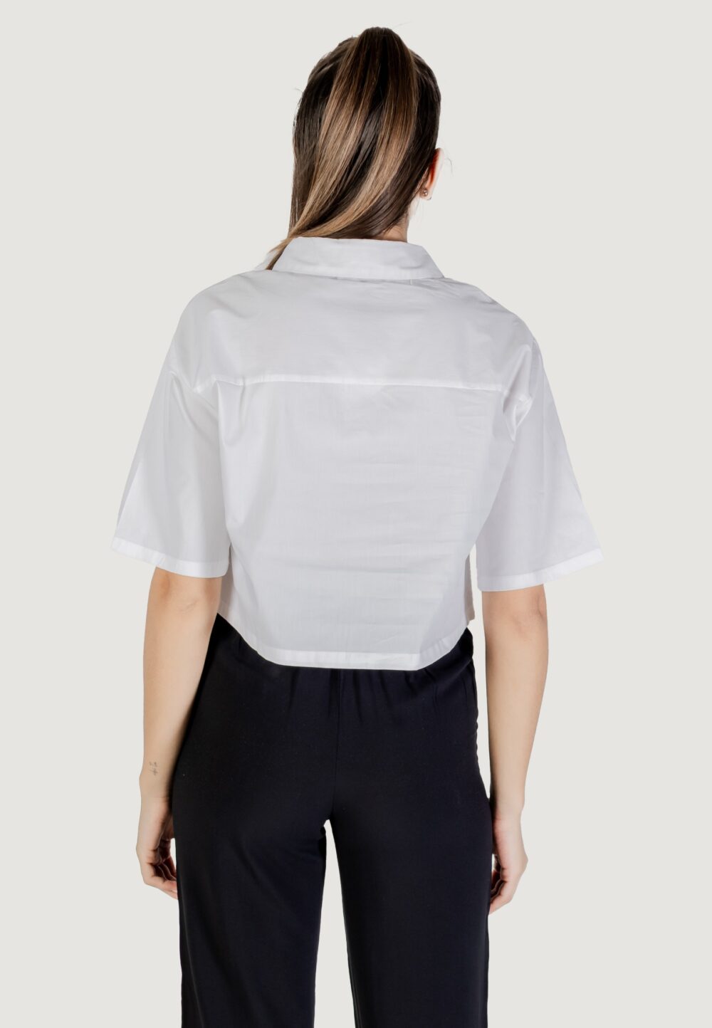 Camicia manica corta Jacqueline de Yong jdymio 2/4 cropped shirt wvn dia Bianco - Foto 4