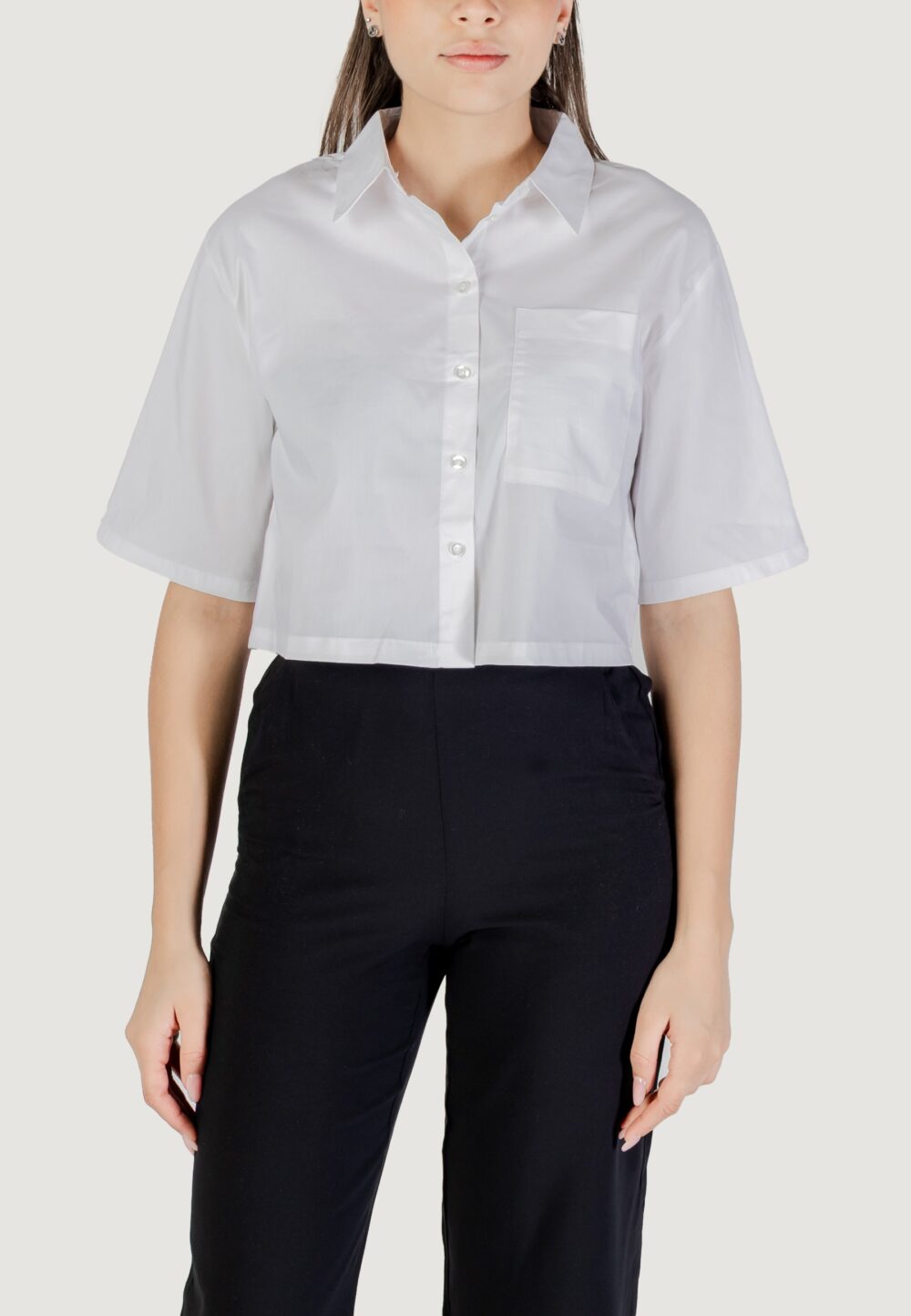 Camicia manica corta Jacqueline de Yong jdymio 2/4 cropped shirt wvn dia Bianco - Foto 5