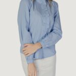 Camicia manica lunga Jacqueline de Yong jdymio l/s frill shirt wvn Blu Chiaro - Foto 1
