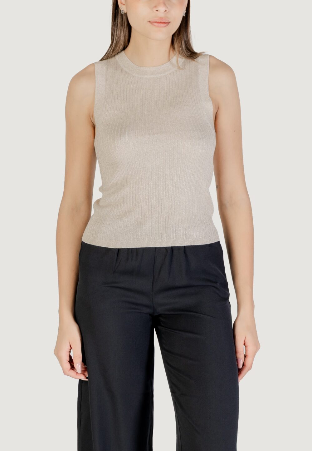 Canotta Jacqueline de Yong jdybodilla s/l o-neck top knt Rosa Cipria - Foto 1