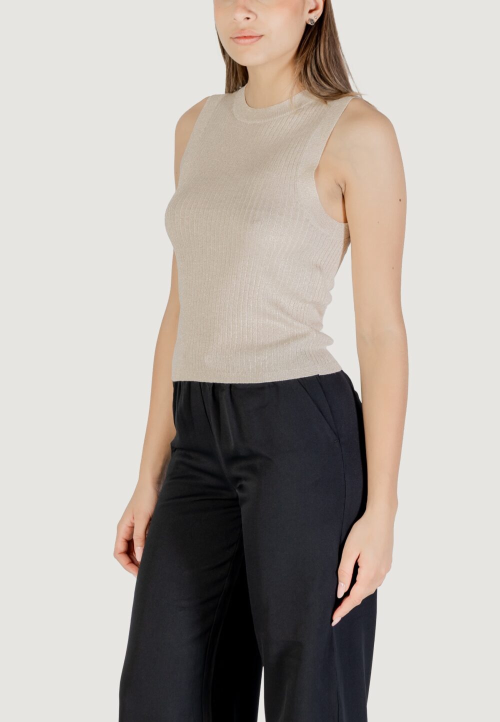 Canotta Jacqueline de Yong jdybodilla s/l o-neck top knt Rosa Cipria - Foto 2