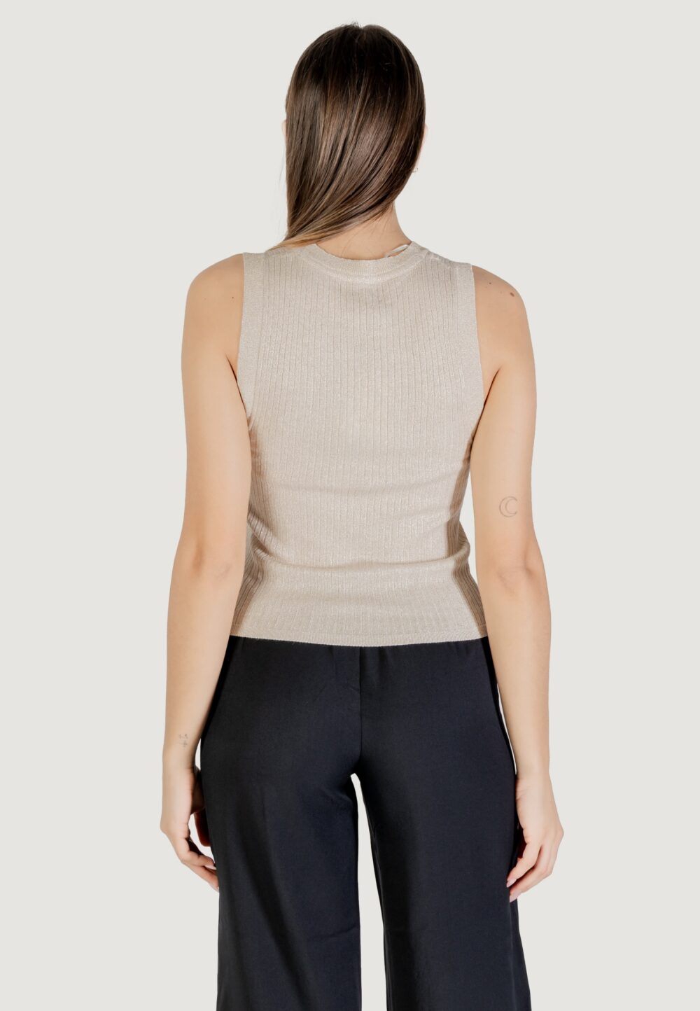 Canotta Jacqueline de Yong jdybodilla s/l o-neck top knt Rosa Cipria - Foto 4