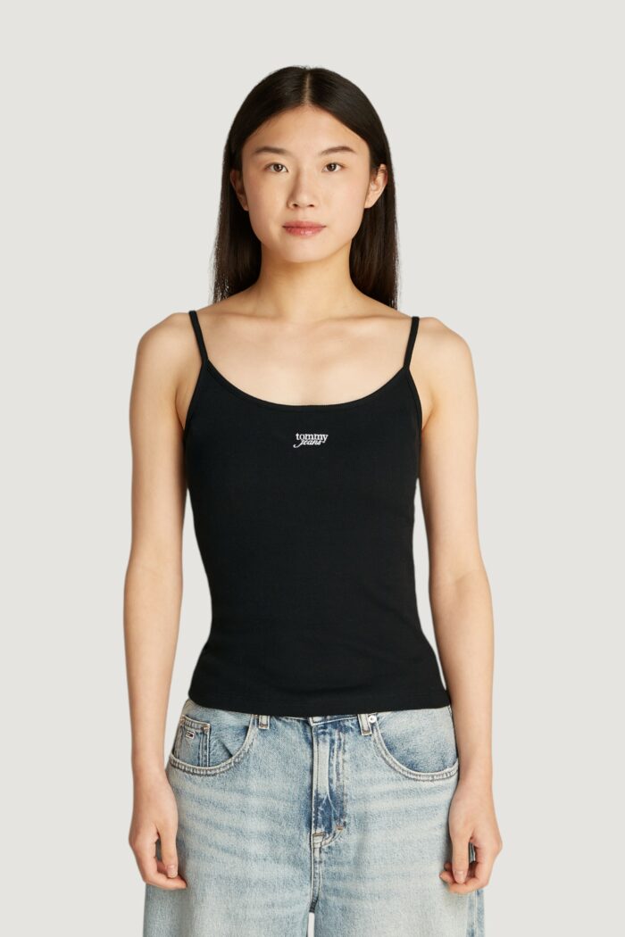 Canotta Tommy Hilfiger Jeans tjw script strappy Nero