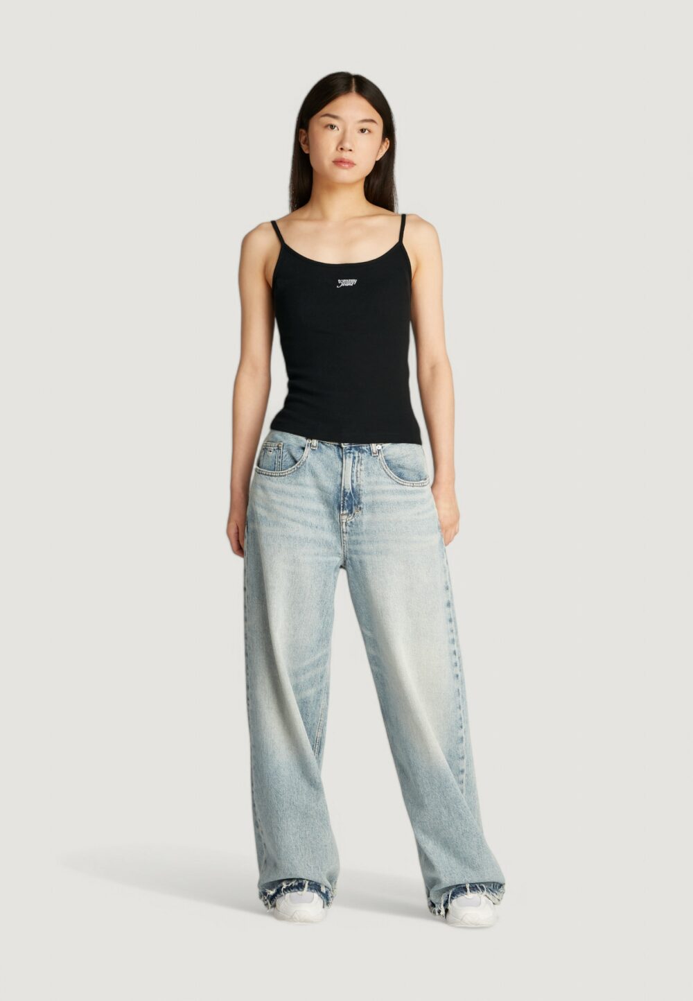 Canotta Tommy Hilfiger Jeans tjw script strappy Nero - Foto 2