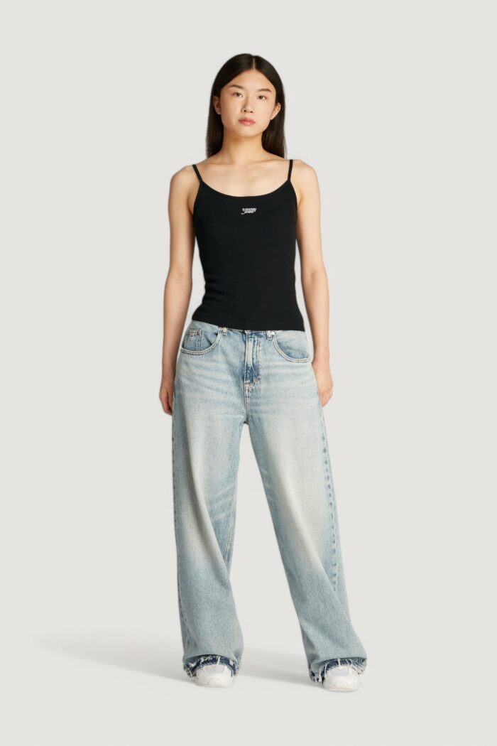 Canotta Tommy Hilfiger Jeans tjw script strappy Nero