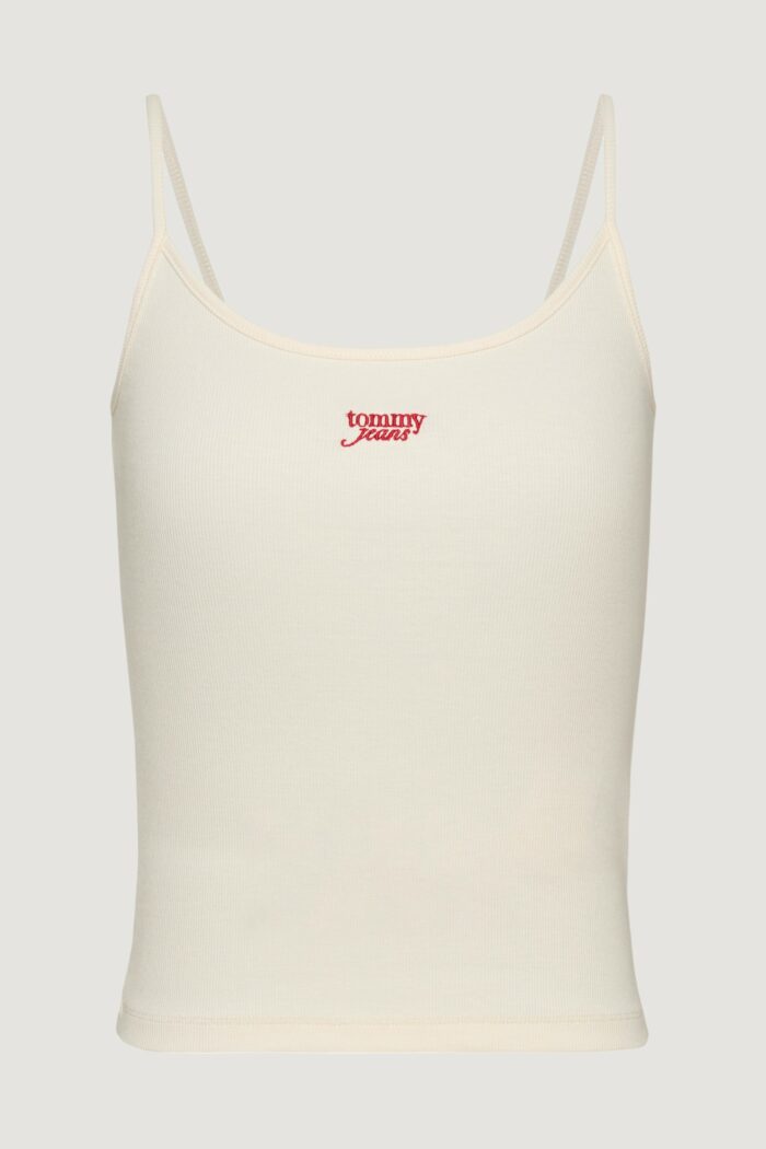 Canotta Tommy Hilfiger Jeans tjw script strappy Panna