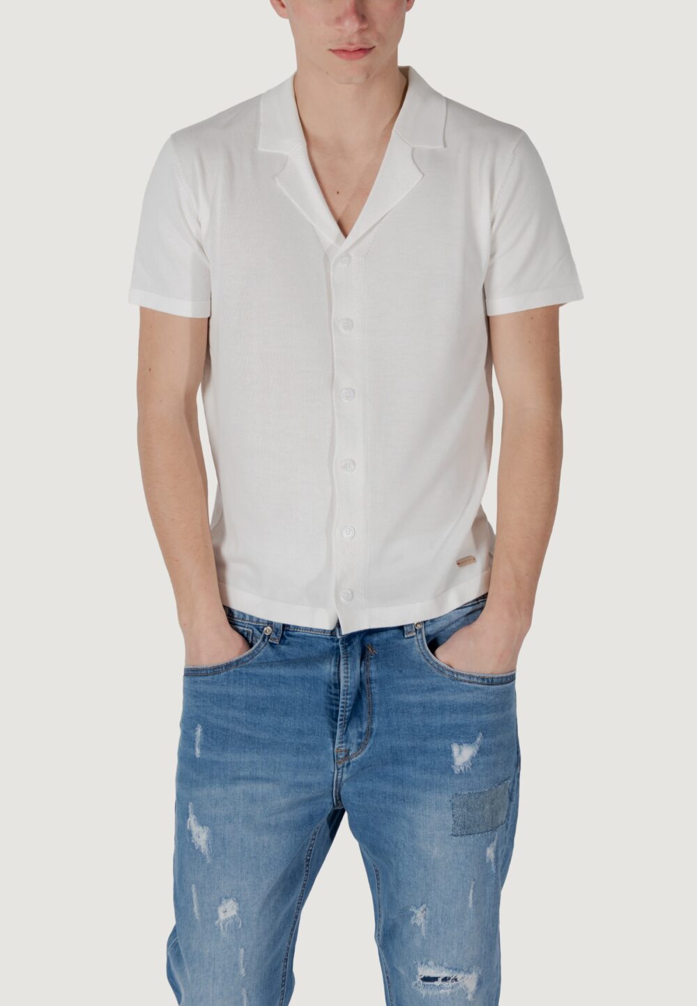 Cardigan Gianni Lupo Bianco - Foto 1