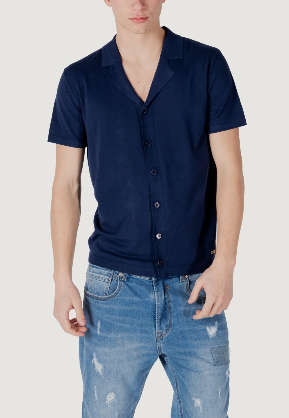 Cardigan Gianni Lupo Blue scuro - Foto 1