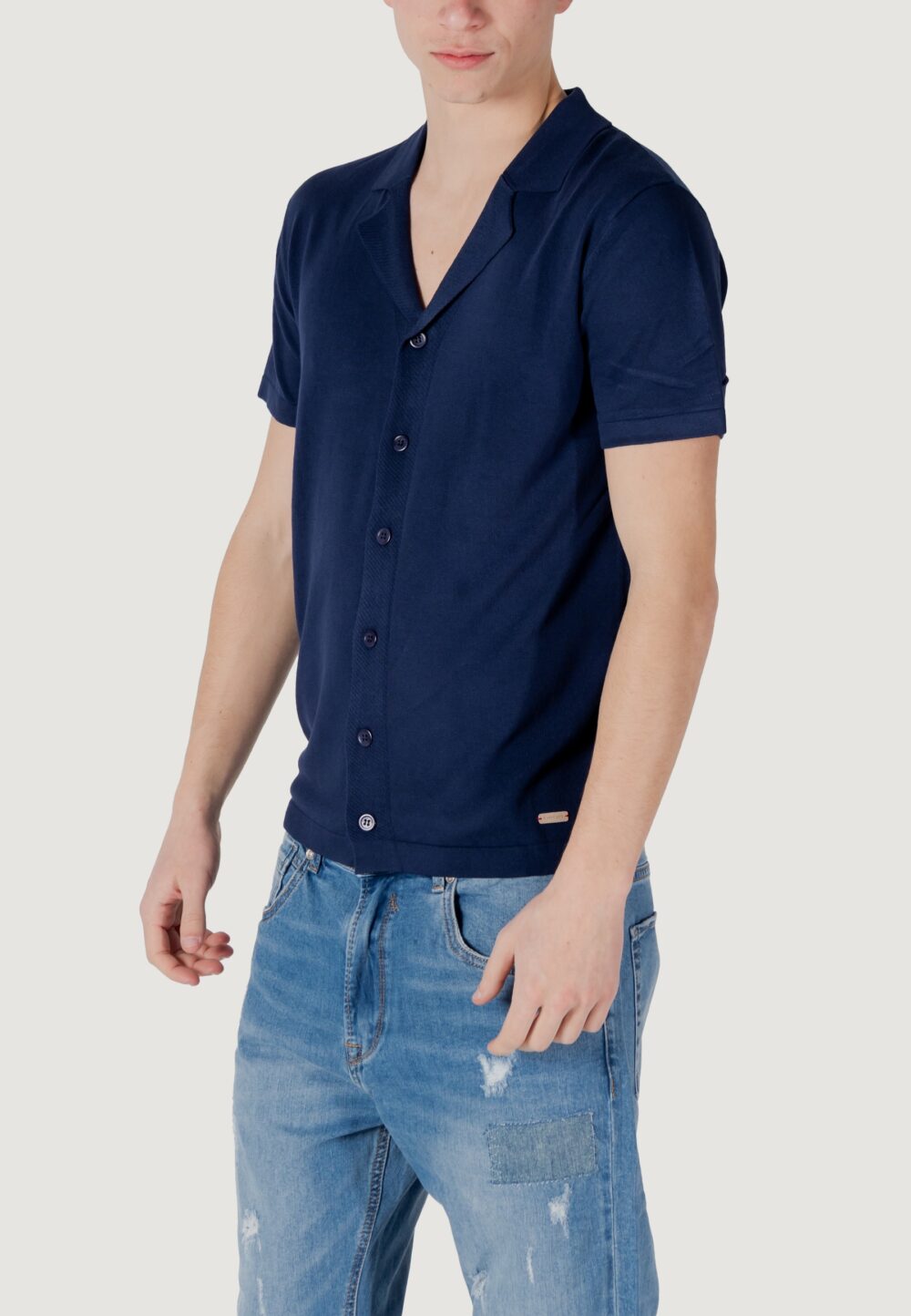 Cardigan Gianni Lupo Blue scuro - Foto 3