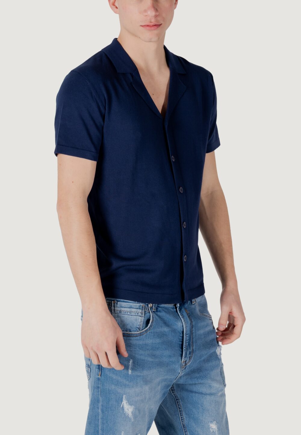 Cardigan Gianni Lupo Blue scuro - Foto 4