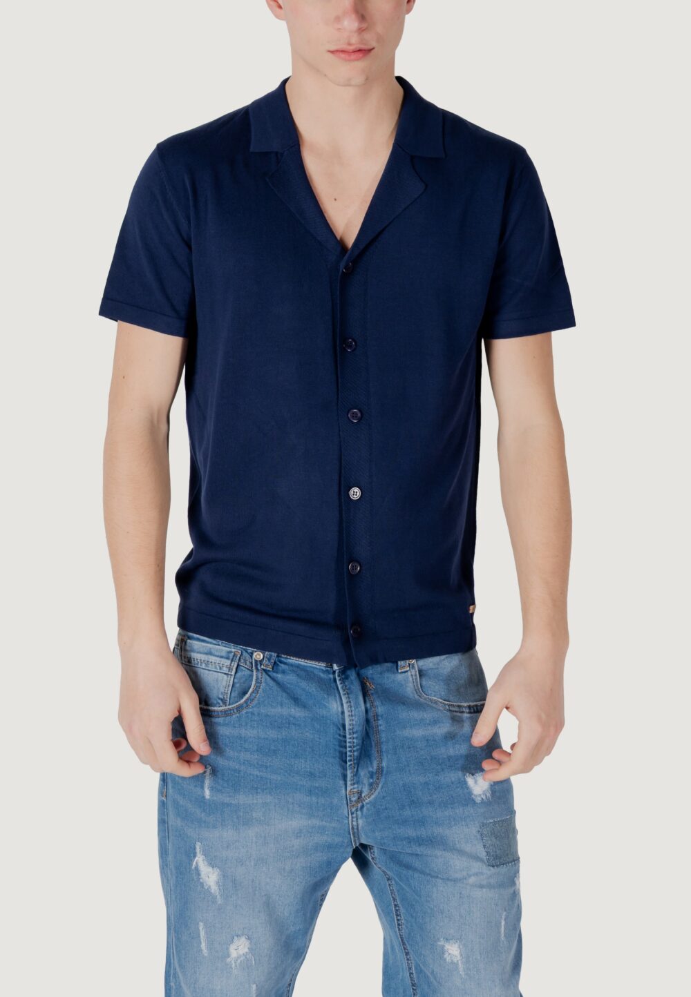 Cardigan Gianni Lupo Blue scuro - Foto 5