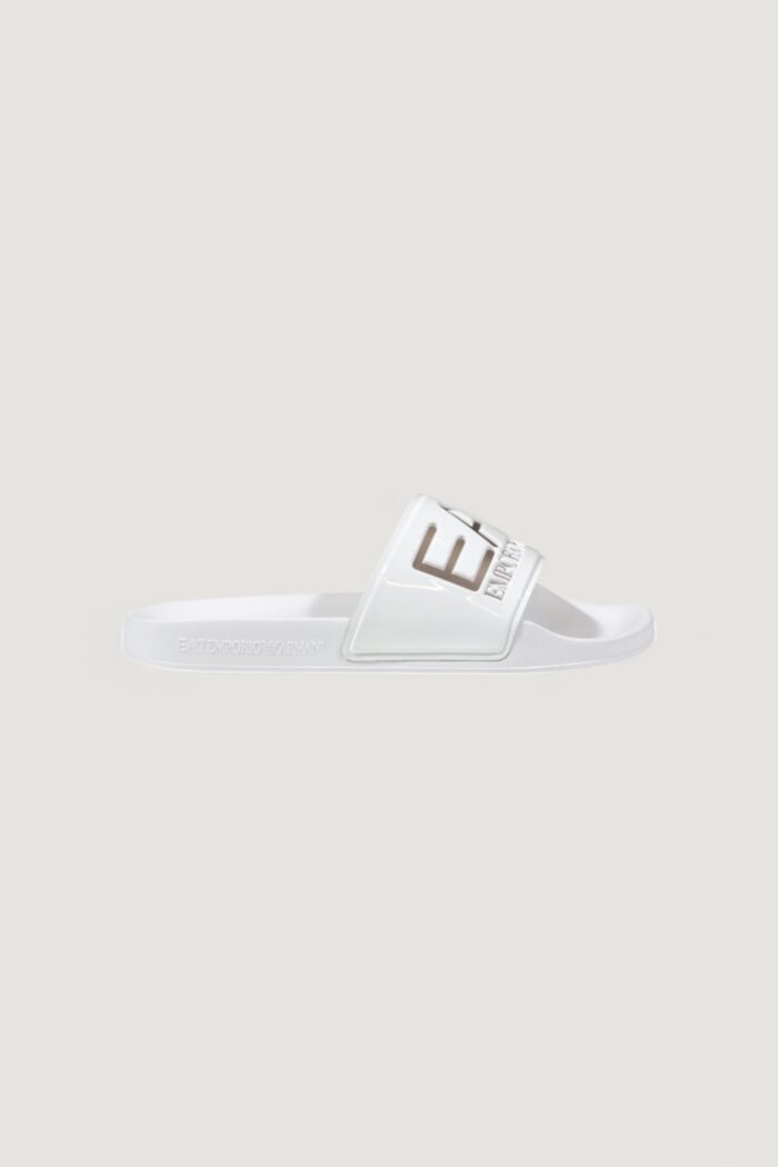 Ciabatte con fascia EA7  Rosa – Bianco