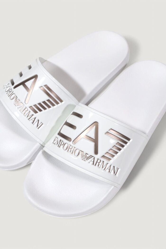 Ciabatte con fascia EA7  Rosa – Bianco