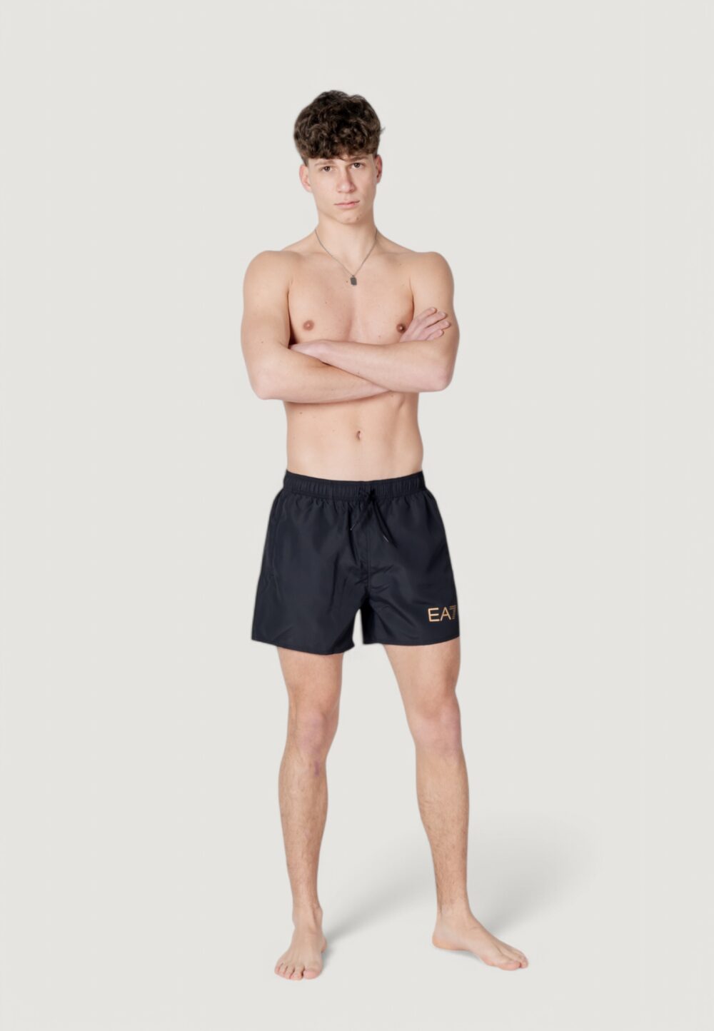 Costume boxer EA7 7m000519 af13049 Black gold - Foto 6