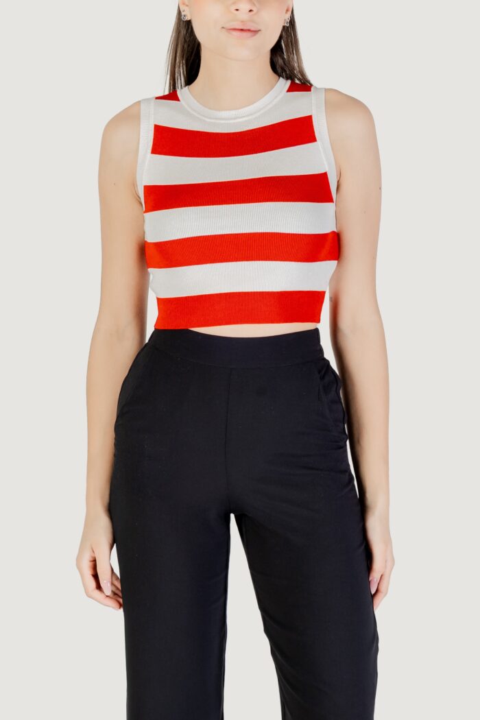 Maglia in filo manica corta Jacqueline de Yong jdycirkeline s/l  crop top knt Panna