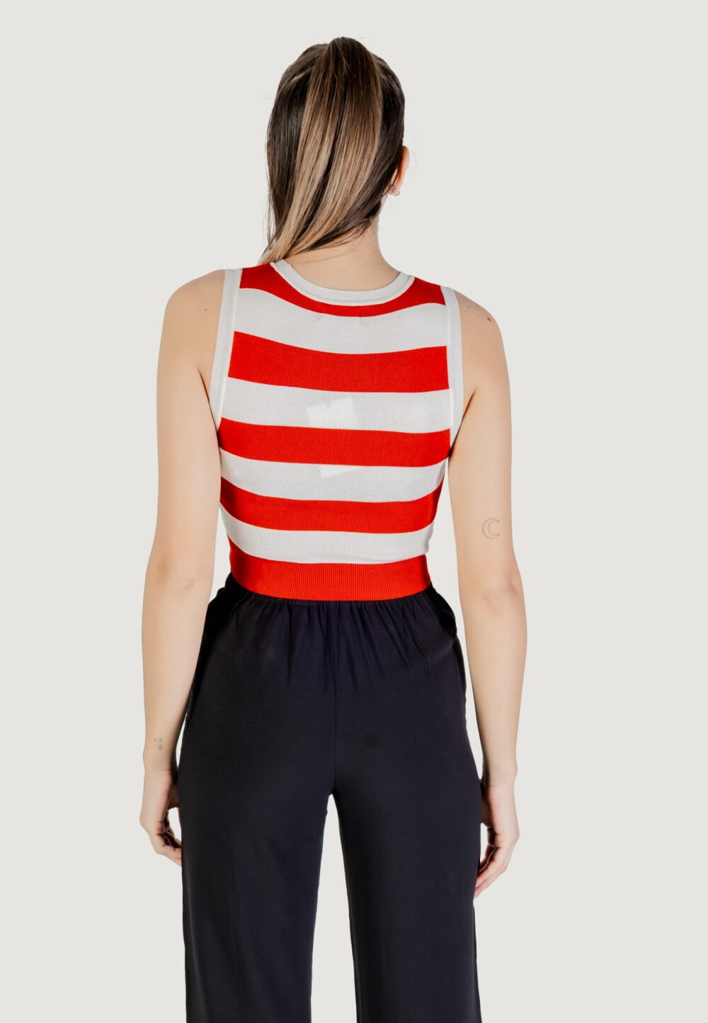 Maglia in filo manica corta Jacqueline de Yong jdycirkeline s/l crop top knt Panna - Foto 4