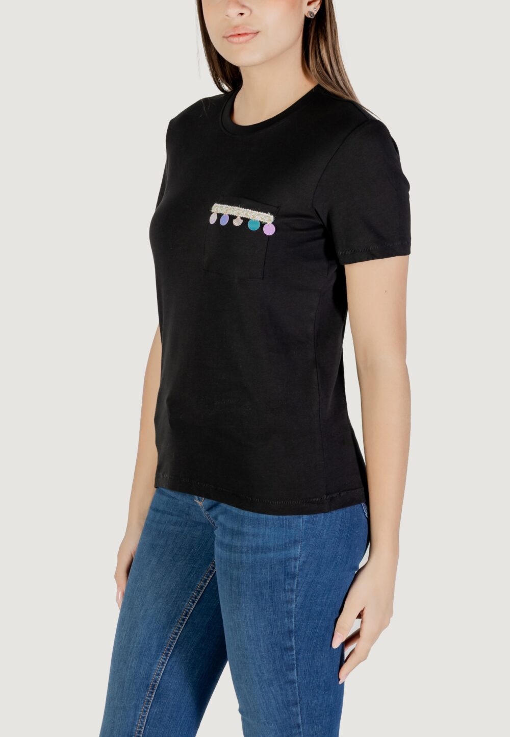 T-shirt Only onlfilippa life s/s o-neck top jrs Nero - Foto 2