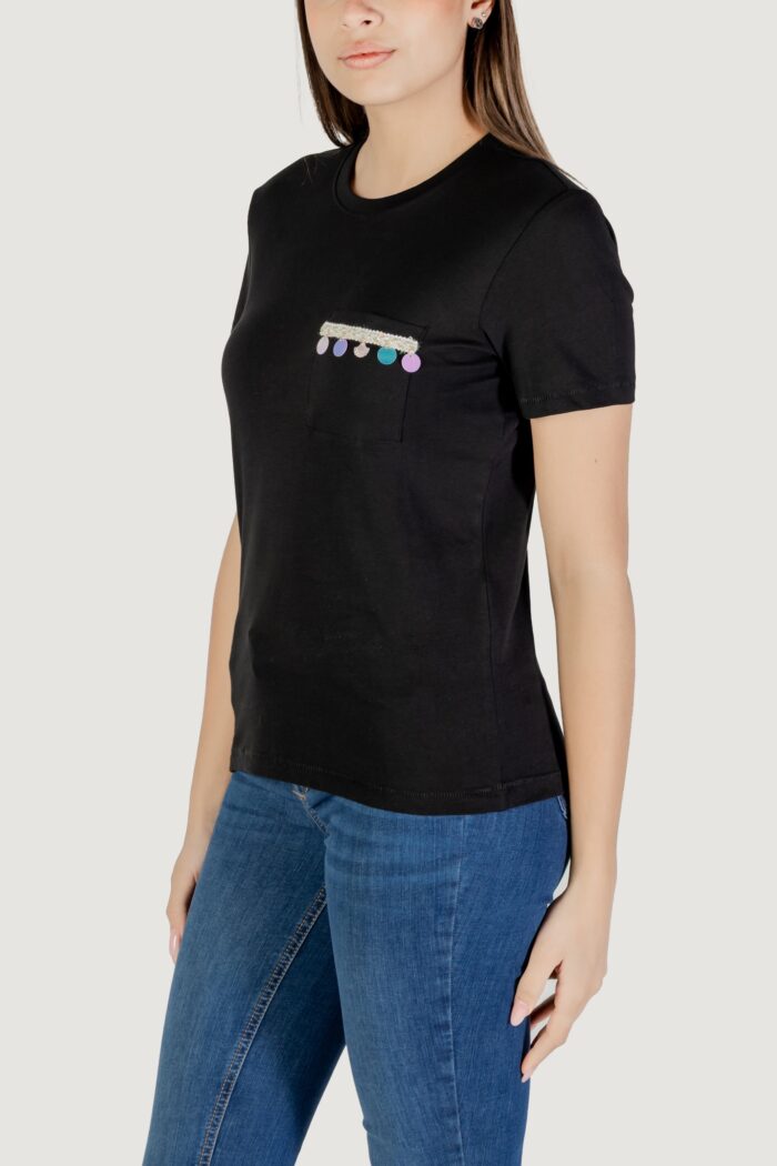 T-shirt Only onlfilippa life s/s o-neck top jrs Nero