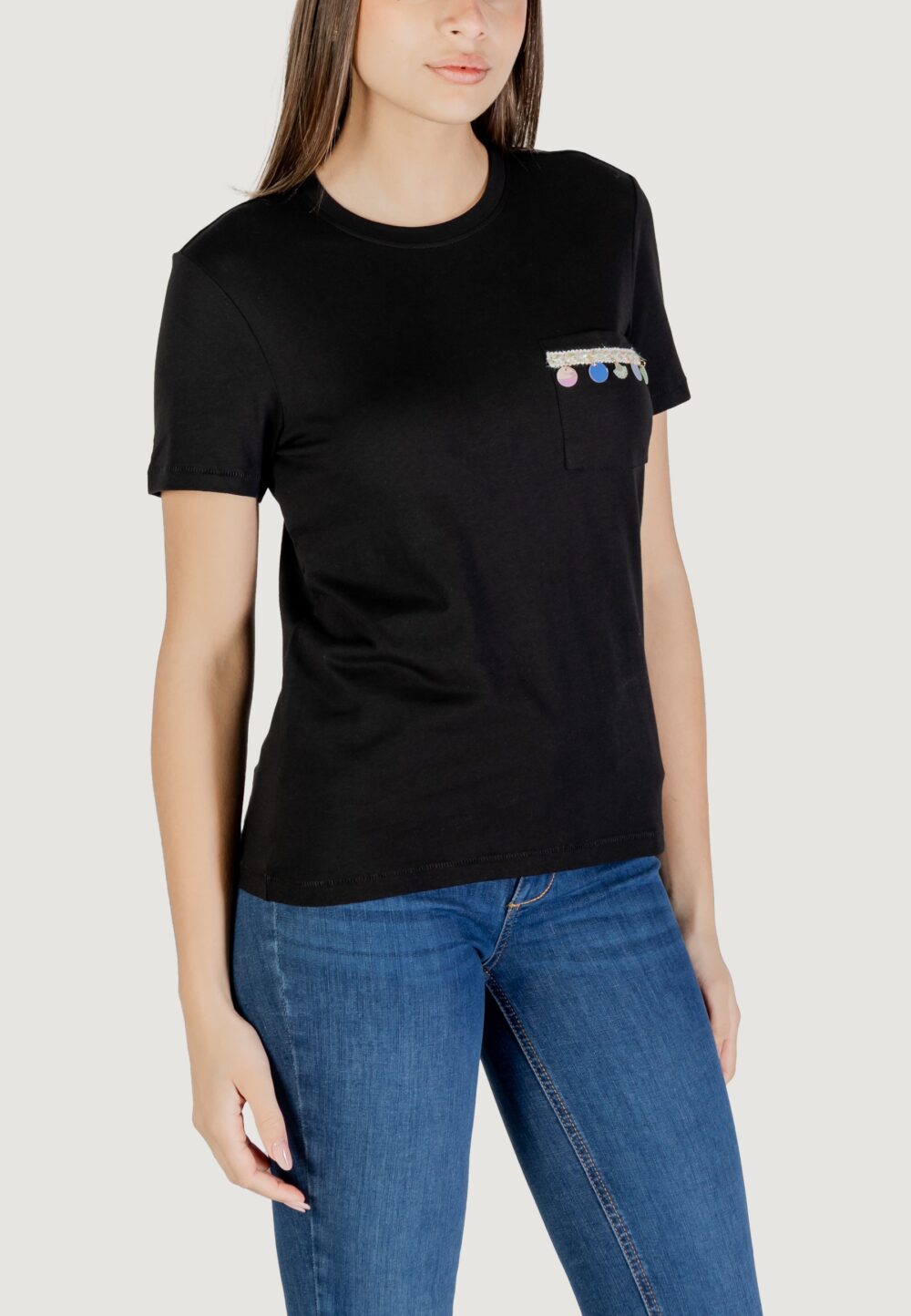 T-shirt Only onlfilippa life s/s o-neck top jrs Nero - Foto 3