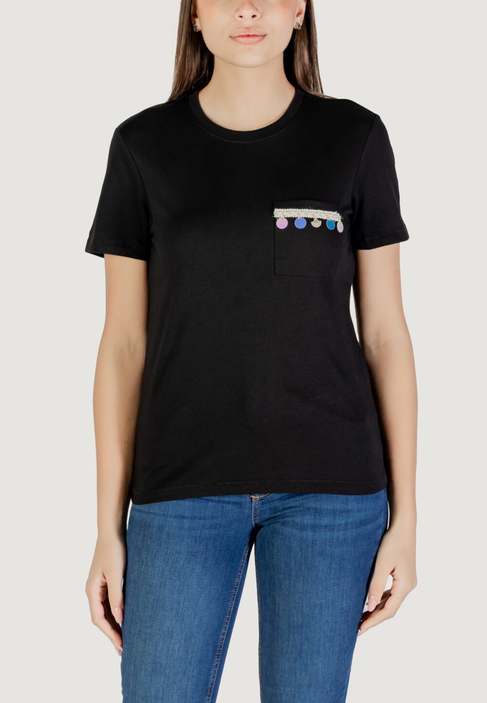 T-shirt Only onlfilippa life s/s o-neck top jrs Nero - Foto 5