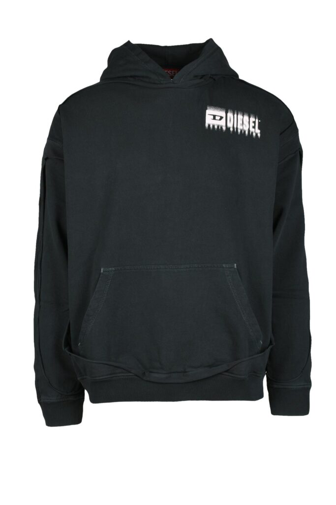 Felpa con cappuccio Diesel  Nero