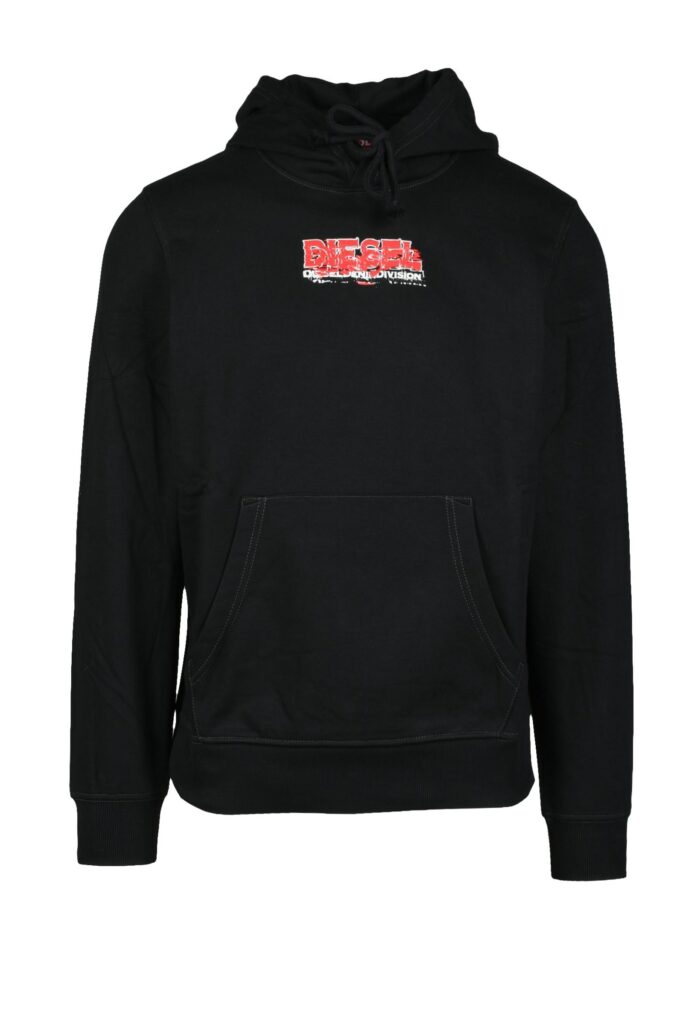 Felpa con cappuccio Diesel  Nero