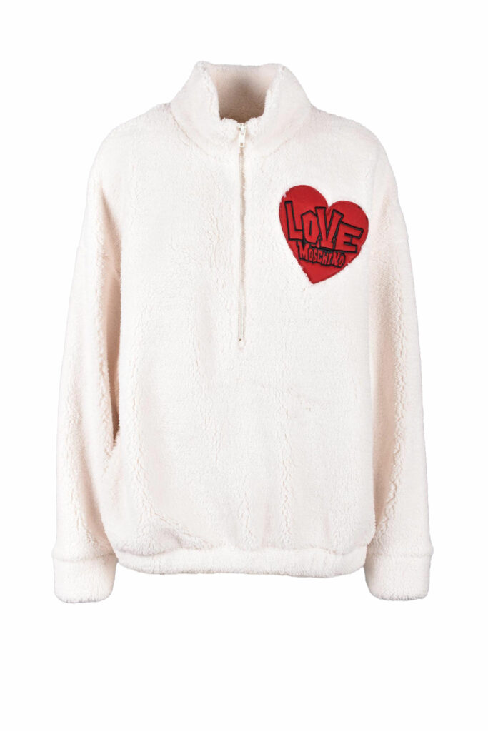 Felpa con cappuccio Love Moschino  Bianco
