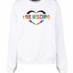 Felpa con cappuccio Love Moschino Bianco - Foto 1